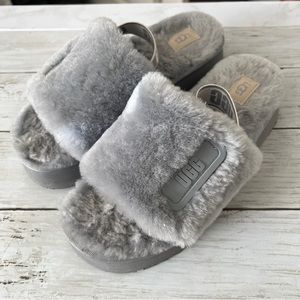 UGG fluff slides